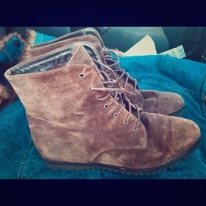 Salvatore Ferragamo (New) Suede Ankle Boots 7.5